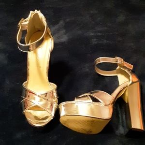 Silver dress sandals by Bryce